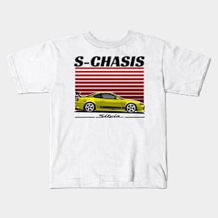 JDM LEGEND NISSAN SILVIA S15(YELLOW) Kids T-Shirt